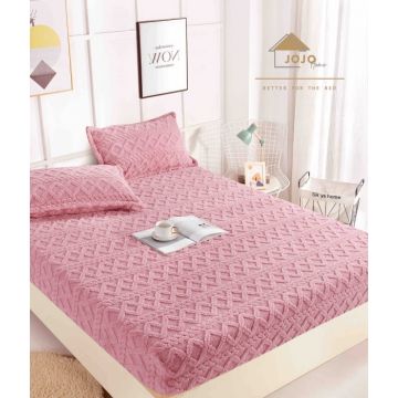 Set husa de pat cu elastic Cocolino tip tricotaj + 2 fete de perna