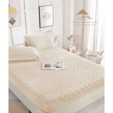 Set husa de pat cu elastic Cocolino tip tricotaj + 2 fete de perna