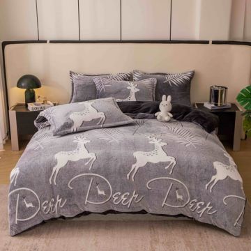 Set Lenjerie Cocolino, 4 Piese, Pat 1 Persoana - Deer