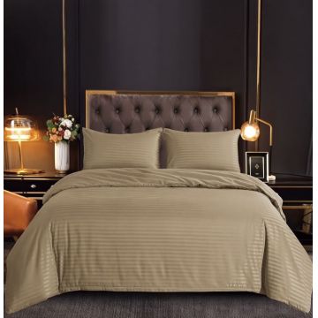 Set Lenjerie Pat Dublu, 4 Piese, Bumbac Damasc, Fara Elastic