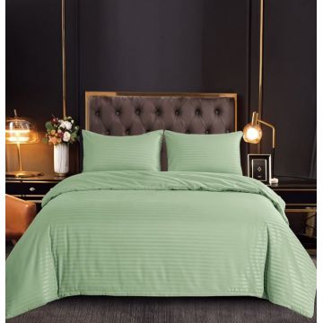 Set Lenjerie Pat Dublu, 4 Piese, Bumbac Damasc, Fara Elastic