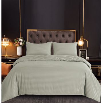 Set Lenjerie Pat Dublu, 4 Piese, Bumbac Damasc, Fara Elastic