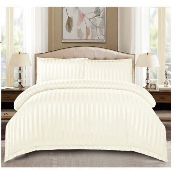 Set Lenjerie Pat Dublu, 4 Piese, Bumbac Damasc Finetat, cu Elastic