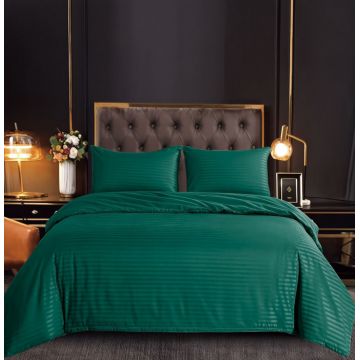 Set Lenjerie Pat Dublu, 6 Piese, Bumbac Damasc, Fara Elastic