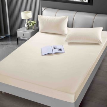 Husa de Pat cu Elastic din Catifea + 2 Fete de Perna, Moale si Eleganta