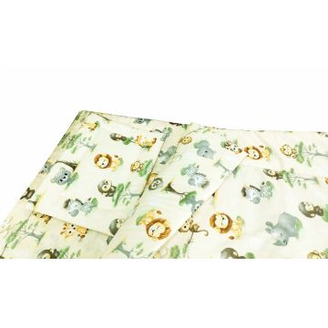 Lenjerie patut bebe din bumbac cu 3 piese Monkey