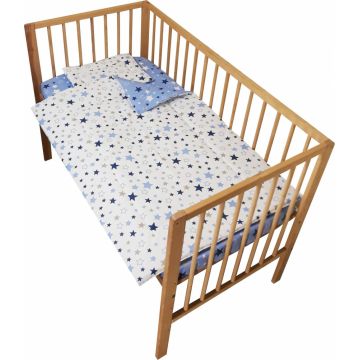 Lenjerie patut cu 2 fete si 3 piese Blue Stars