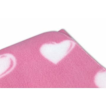 Paturica groasa pentru copii CH-908 Pink Heart