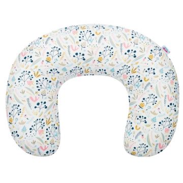 Perna alaptare, New Baby, Cranberries, Cu husa detasabila, Din bumbac, 125x16 cm, Multicolor