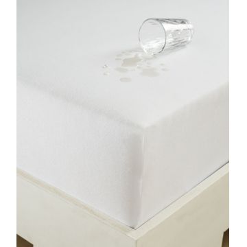 Protectie saltea impermeabila, matlasata, 100x200 cm, 100% bumbac, Whitney, Quilted Alez, alb