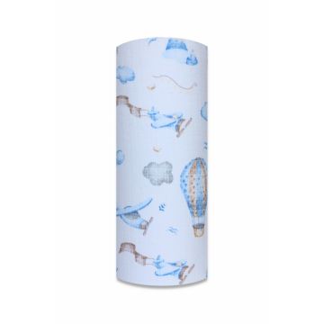 Scutec din muselina 70x80 cm Tetra model Avioane Albastre