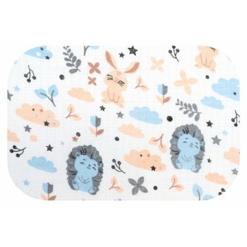 Scutec din muselina tetra 70x80 cm model Iepure Bej