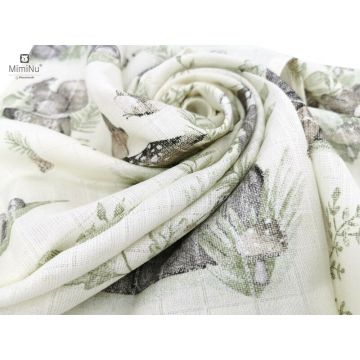 Scutec tetra din bumbac MimiNu refolosibil 70x80 cm Design Calm Forest Natural