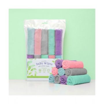 Set 10 servetele textile moi Bambino Mio Cloud