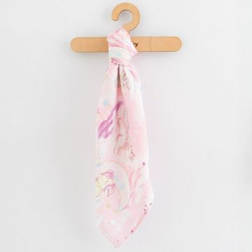 Set 3 scutece New Baby multifunctionale din bumbac 70x80 cm multicolor girl