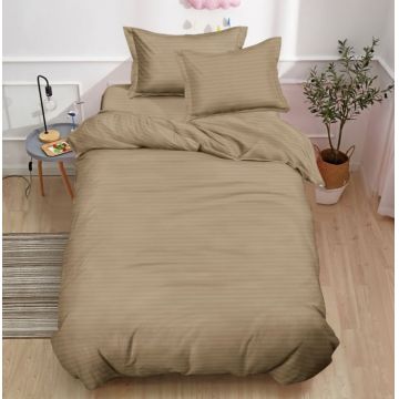 Set lenjerie pat 1 persoana 4 piese Damasc 140x200 cm elastic