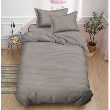 Set lenjerie pat 1 persoana 4 piese Damasc 140x200 cm elastic