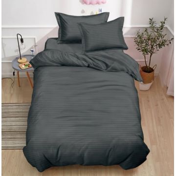 Set lenjerie pat 1 persoana 4 piese Damasc 140x200 cm elastic