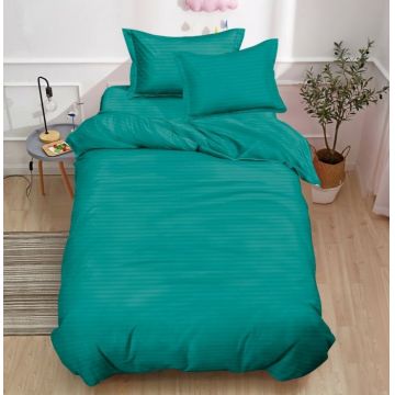 Set lenjerie pat 1 persoana 4 piese Damasc 140x200 cm elastic