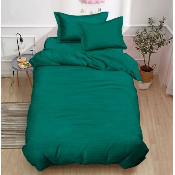 Set lenjerie pat 1 persoana 4 piese Damasc 140x200 cm elastic