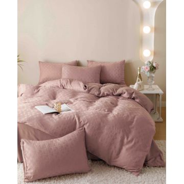 Set Lenjerie Pat Dublu 6 Piese din Jacquard Finetat, Lux si Confort