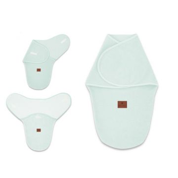 Sistem de infasare, MimiNu, Pentru bebe, 0 - 3 luni, Din tesatura thermofrotte, Cold Mint
