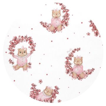 Aparatoare pentru patut MimiNu Tip rulou, cu husa detasabila, lungime 180 cm, din bumbac, Design, Betty