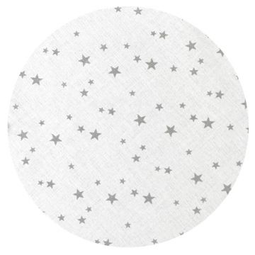 Aparatoare pentru patut MimiNu, tip rulou, cu husa detasabila, lungime 180 cm, din bumbac, Mini Gray Stars