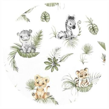 Aparatoare pentru patut Qmini, tip rulou, cu husa detasabila, lungime 180 cm, din bumbac, Safari