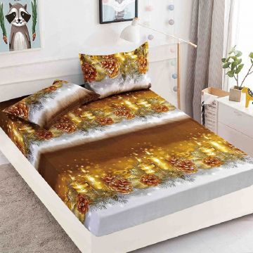 Cearsaf cu elastic si 2 Fete de Perna, Jolly V29, 180x200 cm (Finet)