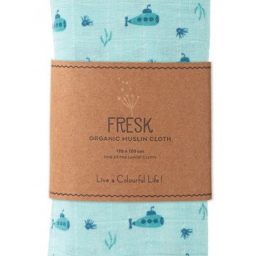 Muselina pentru copii model Submarine 120x120 cm