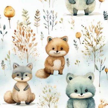 Paturica de iarna bumbac Animale, Little Amy, 90 x 70 cm