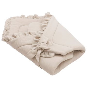 Paturica de infasat din muselina, Little Amy, 80x80 cm, Bej