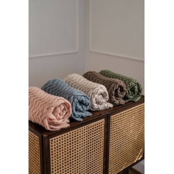 Paturica din lana merino pentru copii 85x85 cm La Millou Stoned Sand