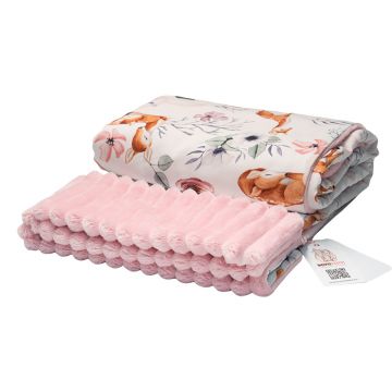 Paturica Minky 100 x 80 cm, Little Amy, Natura Roz