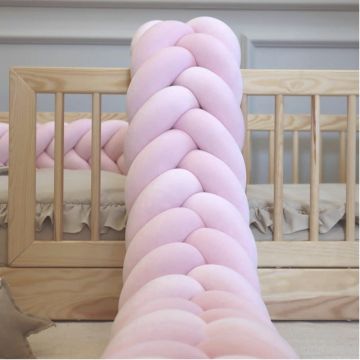 Protectie de pat impletita, MiniMini, Velvet Magic, Mov deschis, 500 cm