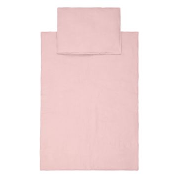 Set paturica si perna din muselina, 95 x 65 cm, Little Amy, Roz Pulbere