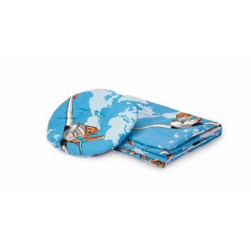 Set paturica si pernuta pentru formarea capului bebelusului SomnArt Aviator