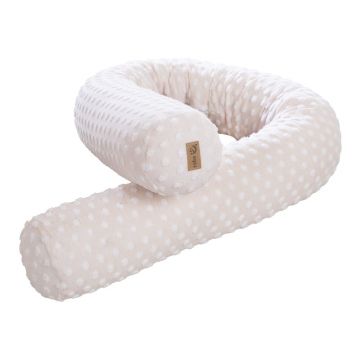 Apărătoare pentru pătuț bej din amestec de bumbac 170 cm Frosty Almond – Roba