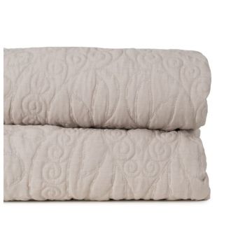 Cuvertură bej matlasată 180x260 cm – Ixia