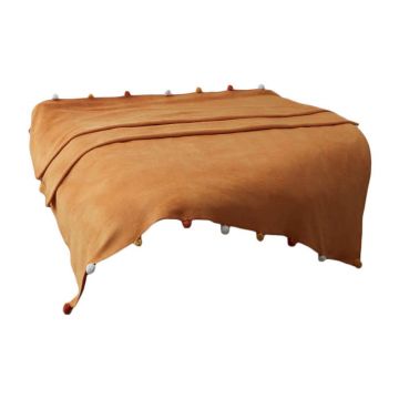 Cuvertură galben-muștar din polar, fleece 200x220 cm Pom Pom – Mijolnir