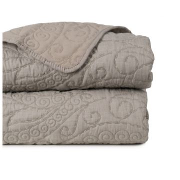 Cuvertură taupe matlasată 180x260 cm – Ixia