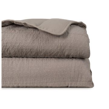 Cuvertură taupe matlasată 240x260 cm – Ixia