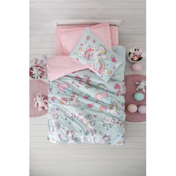 Lenjerie 1 Persoana Twinka Roz (Bumbac 100%)