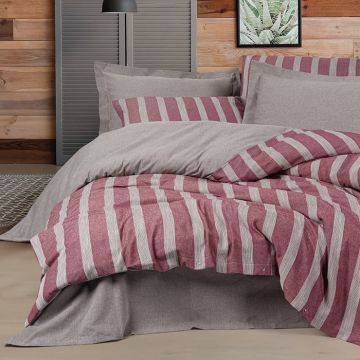 Lenjerie Bande Bordo (Bumbac 100%)