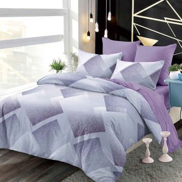 Lenjerie cu elastic 180x200 Ecotribe 6 Piese (Finet)