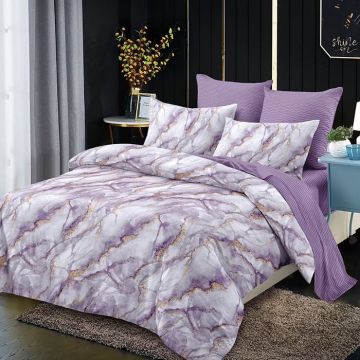 Lenjerie cu elastic 180x200 Velvet 6 Piese (Finet)