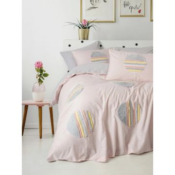 Lenjerie Puff Tuft Gri (Bumbac 100%)