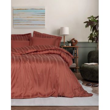 Lenjerie Stripe Kiremit (Satin Deluxe)