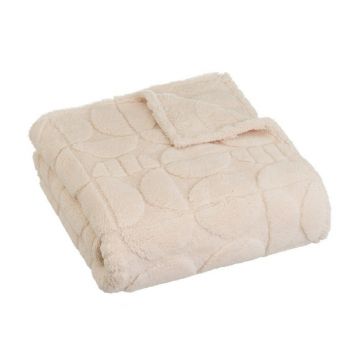 Pătură bej din micropluș-cocolino 130x160 cm Mid Century – Casa Selección
